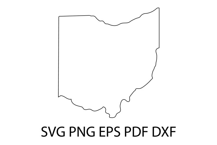 Ohio, State, Outline, Silhouette,