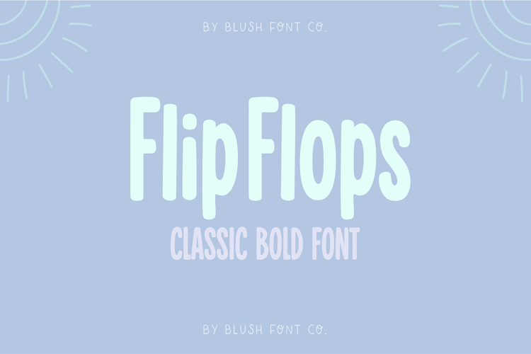 FLIP FLOPS Tall Chunky Bold Display Font