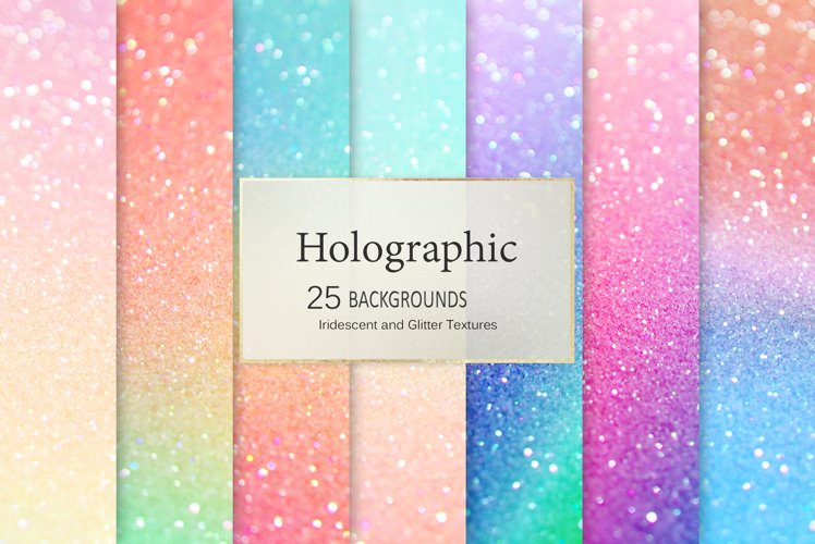 Iridescent and Glitter Foil Textures example image 1