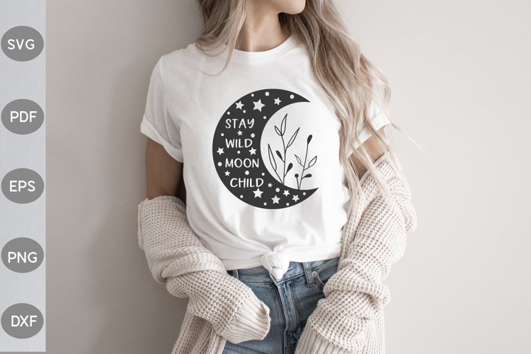 Stay Wild Moon Child SVG Design
