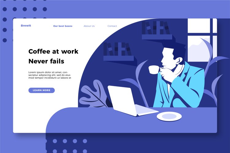 Coffee 3 - Banner & Landing Page