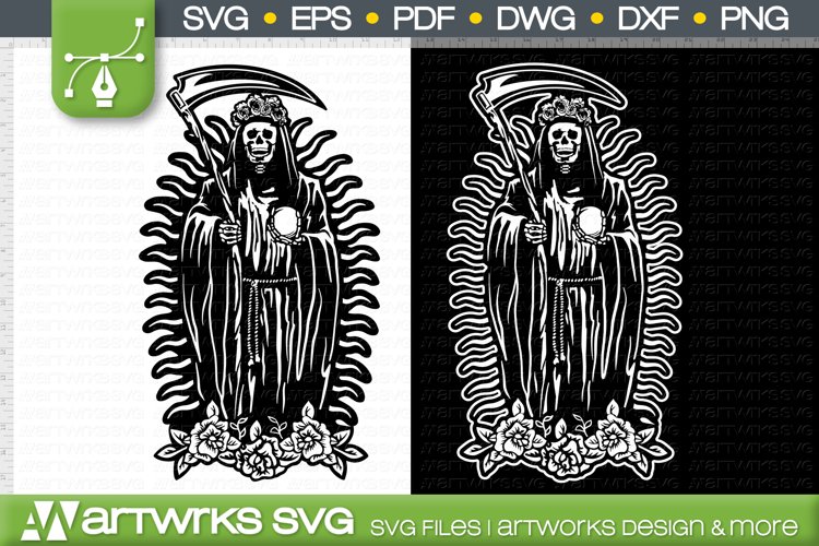 Santa Muerte clip art decal Religious svg by Artworks SVG example image 1