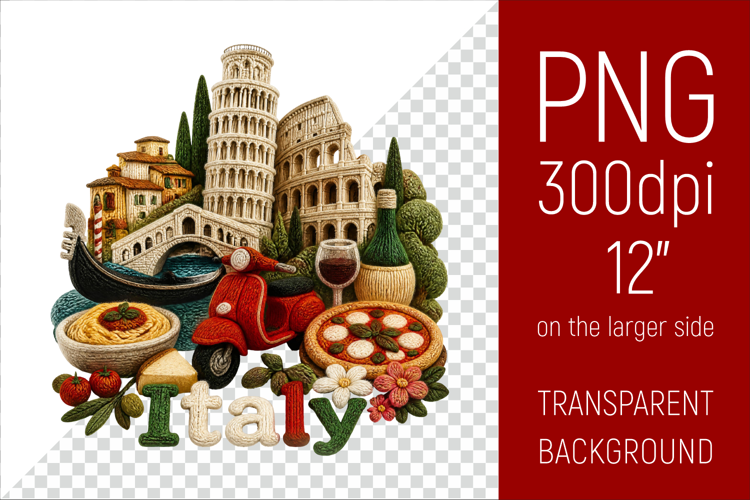 Italy Travel Landmark | National Culture Illustration