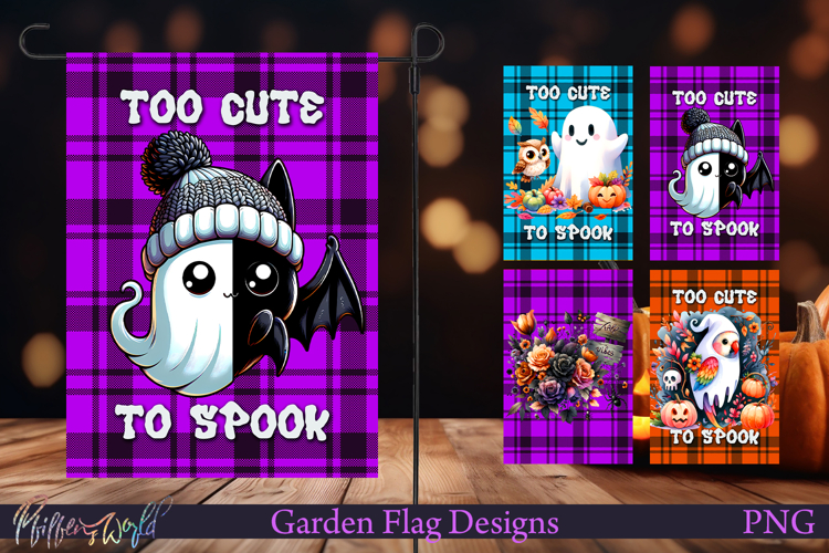 Halloween Garden Flags | Welcome | Too Cute Ghost