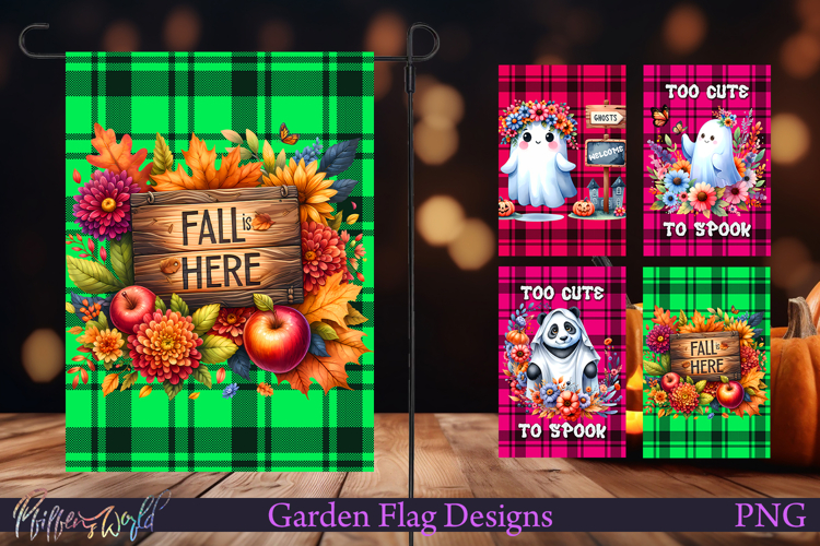 Halloween Garden Flags | Fall is here | Cute Ghosts