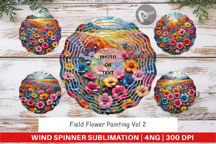 Wind Spinner Field Flower Painting