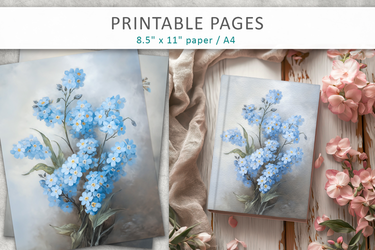 Field floral scrapbook paper