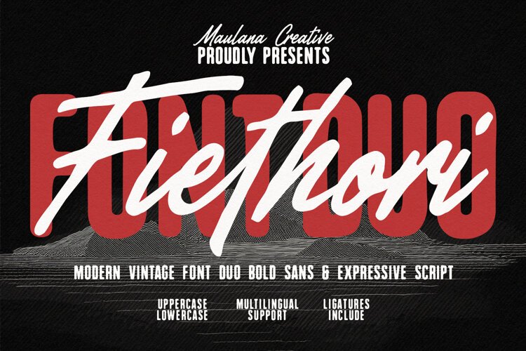 Fiethori Vintage Font Duo Sans Expressive Script example image 1