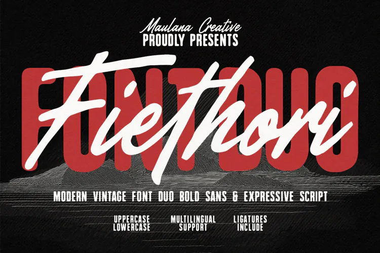 Fiethori Vintage Font Duo Sans Expressive Script