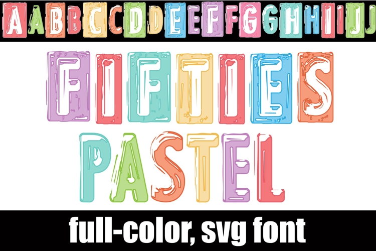 Fifties Pastel Color Font
