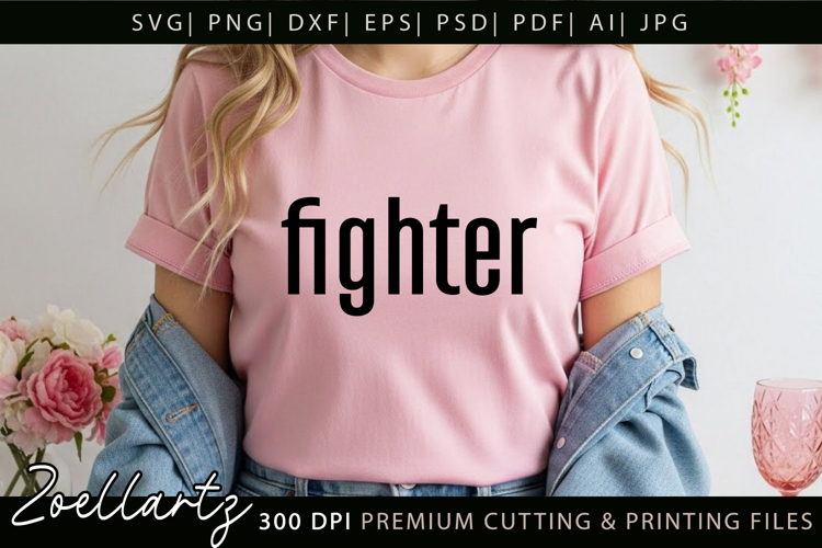 FIGHTER SVG Breast Cancer Awareness SVG Pink Ribbon HOPE SVG