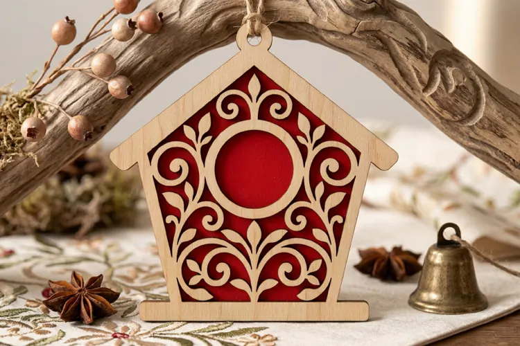 Filigree Birdhouse Glowforge SVG, Scrollwork Pattern Cut