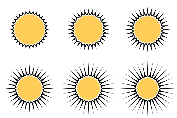 Sun Circle Frame SVG Bundle | 6 Vector Icons