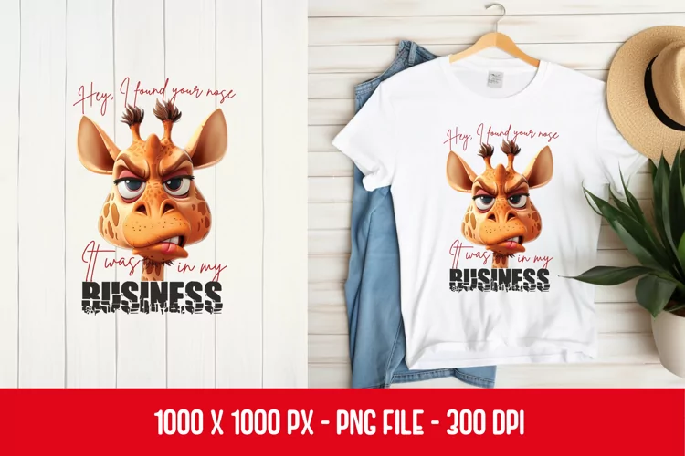 Giraffe Sarcastic t-shirt Design
