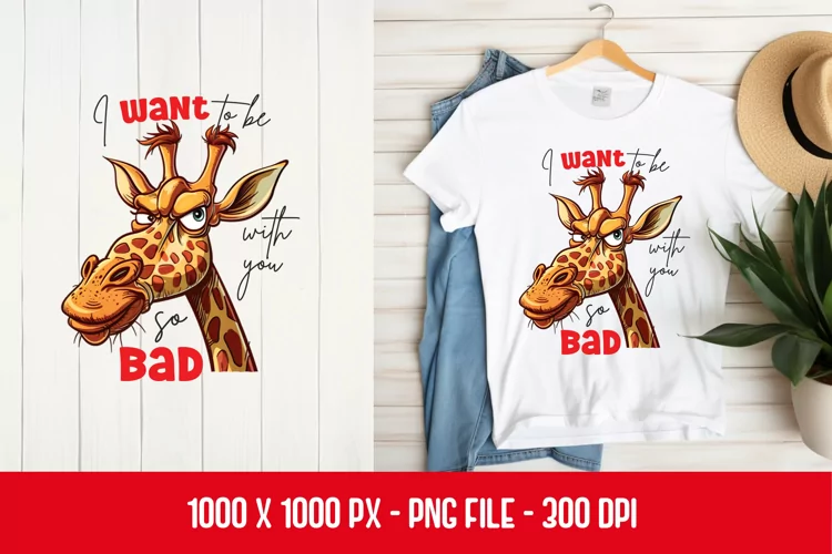 Giraffe Sarcastic t-shirt Design