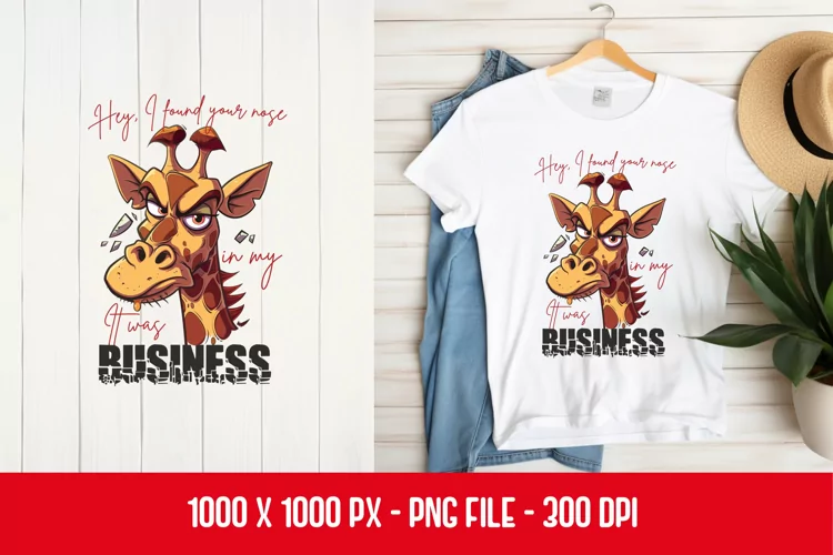 Giraffe Sarcastic t-shirt Design