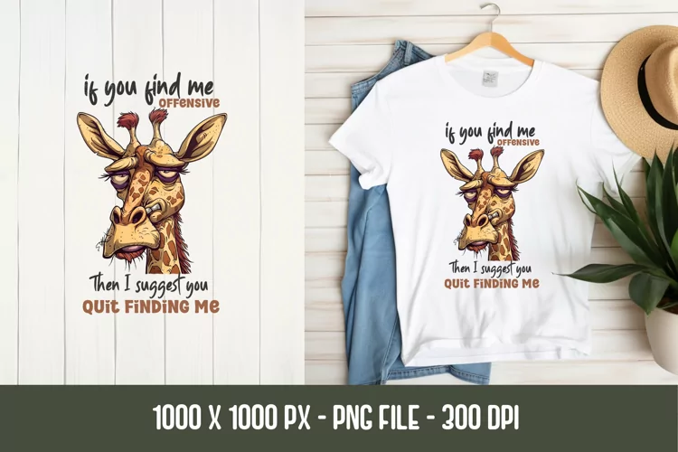 Giraffe Sarcastic t-shirt Design