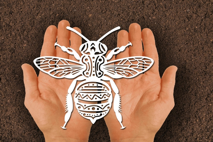 Bee SVG paper Silhouette Cut file