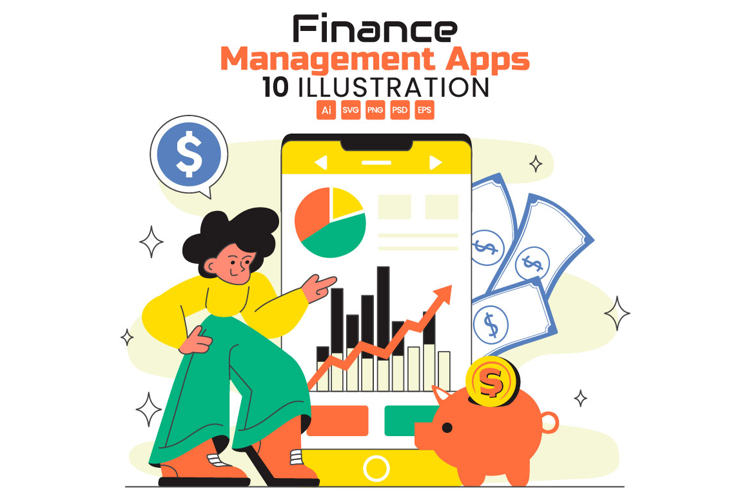 10 Personal Finance Management Apps Illustration