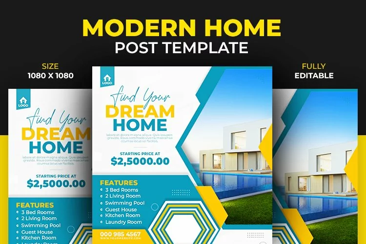 Find Your Dream Home Real Estate Property Design Template