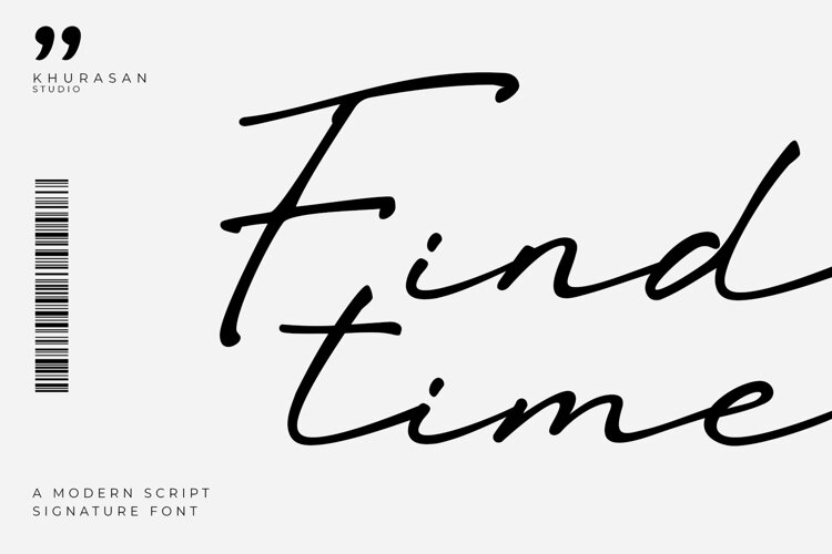 Findtime - a Modern Signature Font example image 1