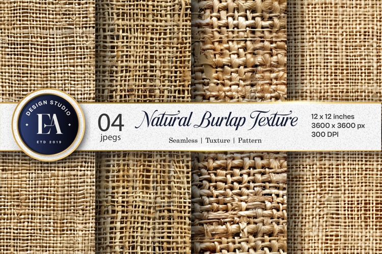 Fine Woven Burlap Jute Texture Digital Paper