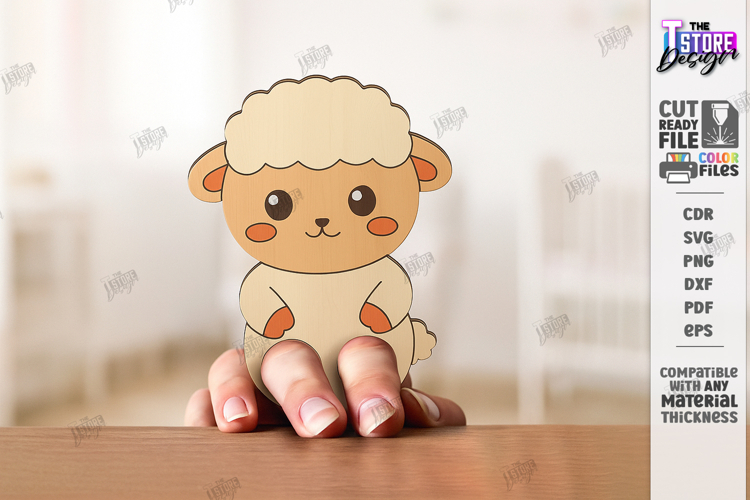 Finger Puppet Laser Cut|Animal Puppet|Kids Toy|Cartoon Style