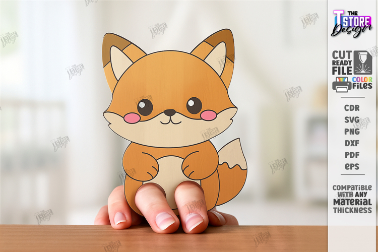 Finger Puppet Laser Cut|Animal Puppet|Kids Toy|Cartoon Style