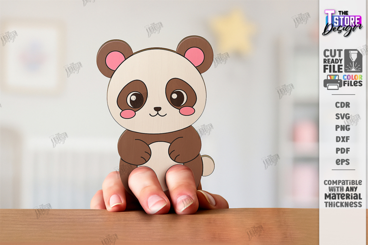 Finger Puppet Laser Cut|Animal Puppet|Kids Toy|Cartoon Style