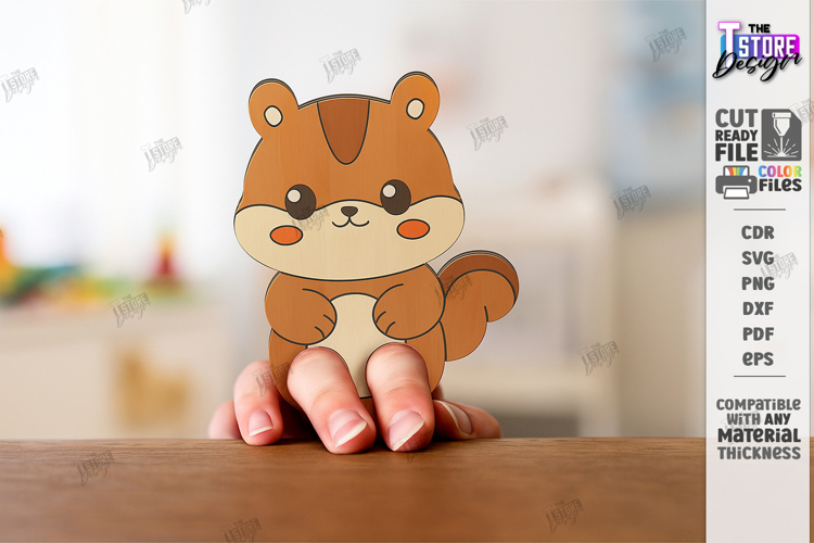 Finger Puppet Laser Cut|Animal Puppet|Kids Toy|Cartoon Style