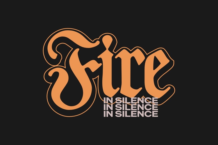 Fire in Silence Urban Logo Streetwear T-shirt