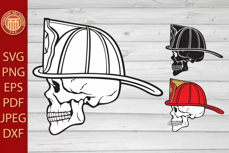 Firefighter Skull - eps, jpg, dxf, svg, pdf, png files