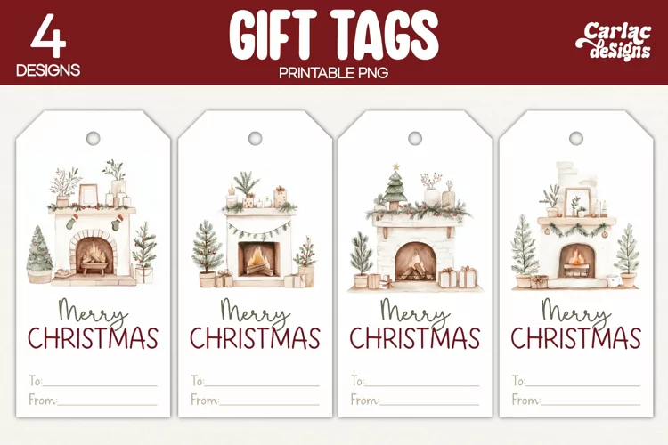 Christmas Gift Tags, Merry Christmas Printable Tags