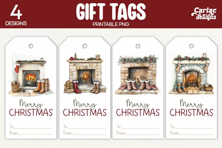 Christmas Gift Tags, Merry Christmas Printable Tags