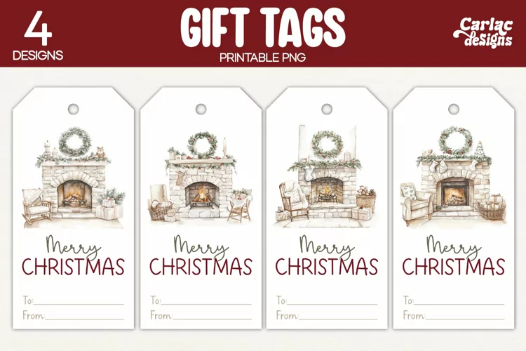 Christmas Gift Tags, Merry Christmas Printable Tags