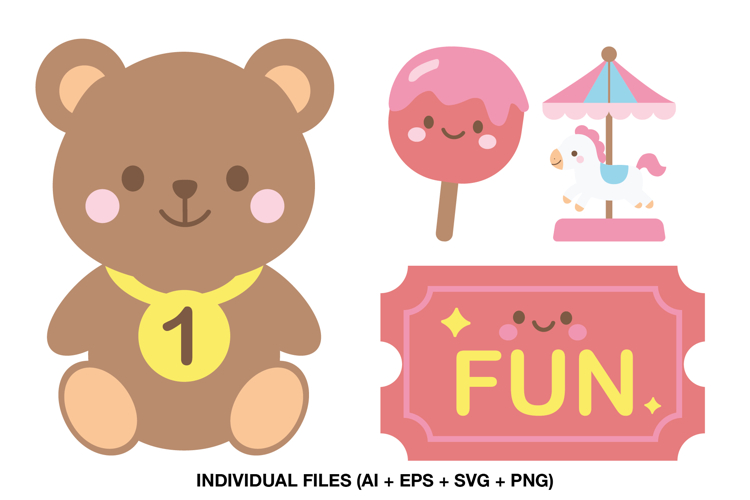 First Birthday Clipart, Baby Birthday Party Printables PNG