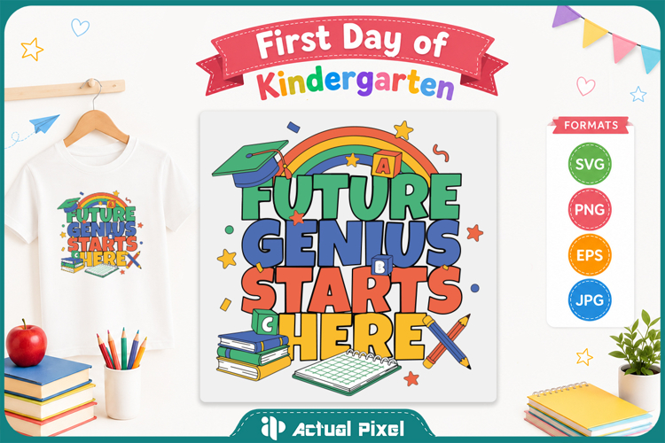 First Day of Kindergarten SVG PNG