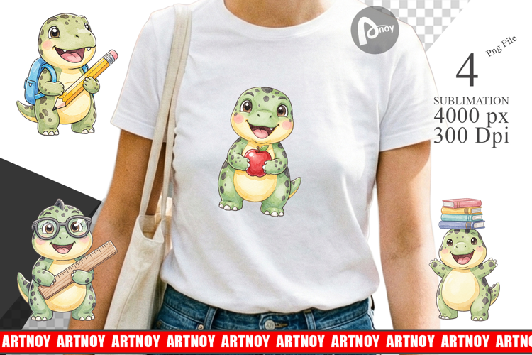 First Day School Dino Sublimation