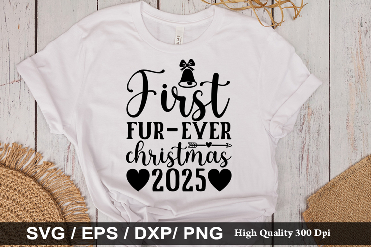 First fur ever christmas 2025 SVG - Christmas Cat Design