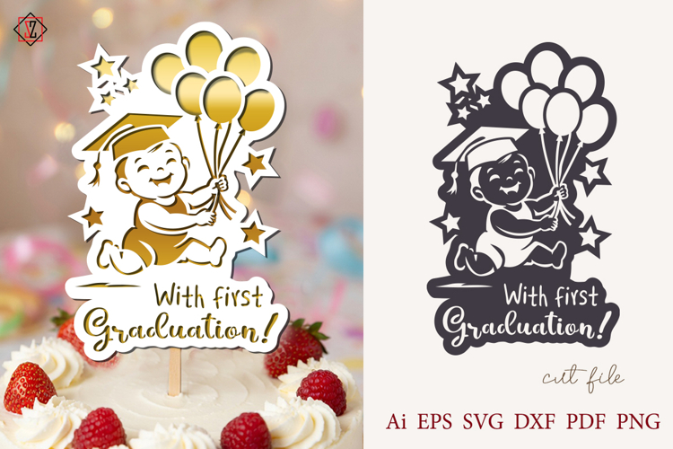 Graduation Papercut Design / SVG