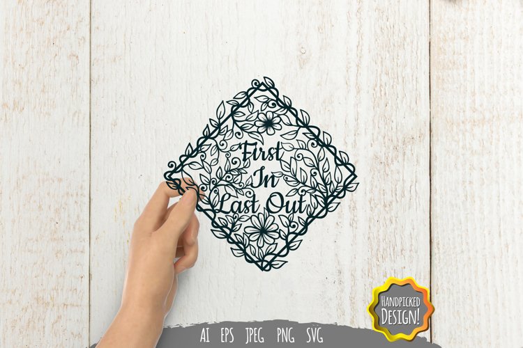 First In Last Out Papercut SVG File example image 1