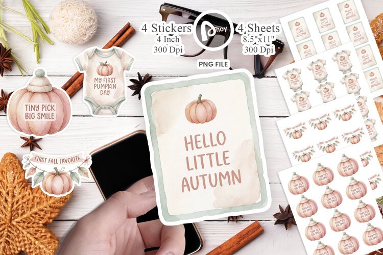 First Pumpkin Patch Baby Milestones Sticker example image 1