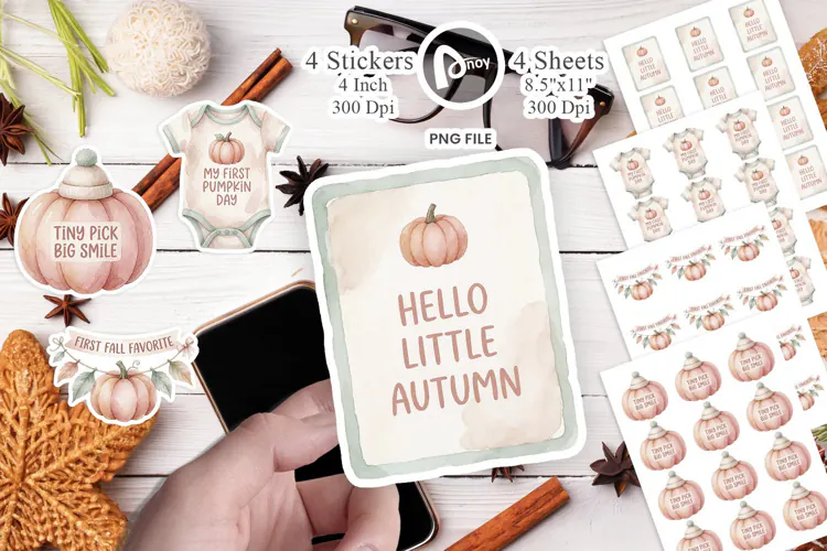 First Pumpkin Patch Baby Milestones Sticker