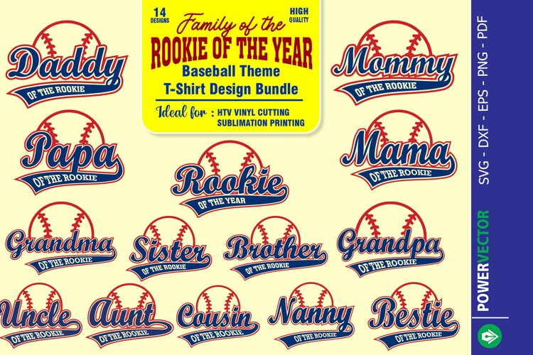 Family of the Rookie of the Year SVG PNG Bundle