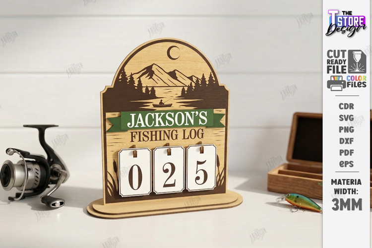 Fishing Log Tracker Laser Cut | Fathers Day Gift Idea | CNC