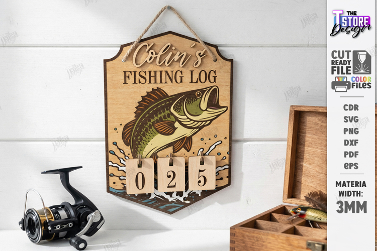 Fishing Log Tracker Laser Cut | Fathers Day Gift Idea | CNC