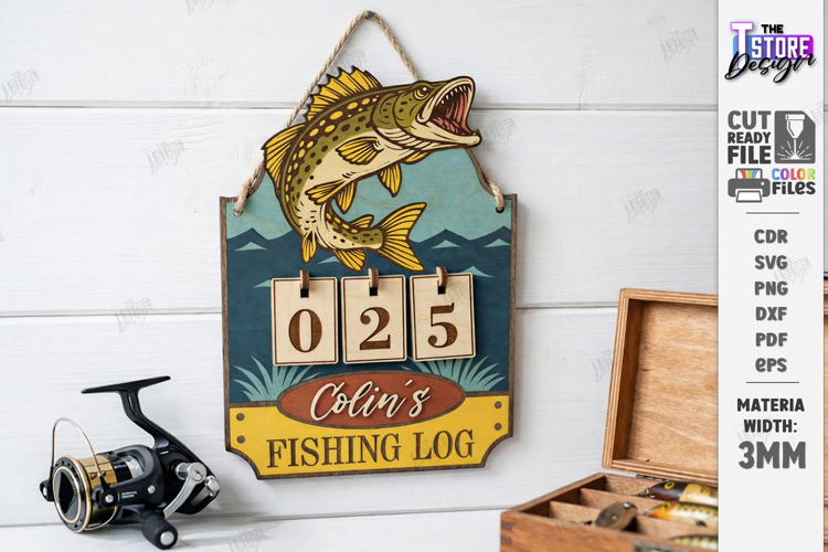 Fishing Log Tracker Laser Cut | Fathers Day Gift Idea | CNC