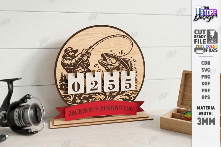 Fishing Log Tracker Laser Cut | Fathers Day Gift Idea | CNC