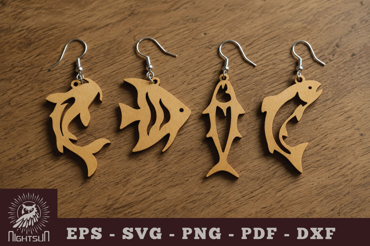Fish Lasercut Earrings