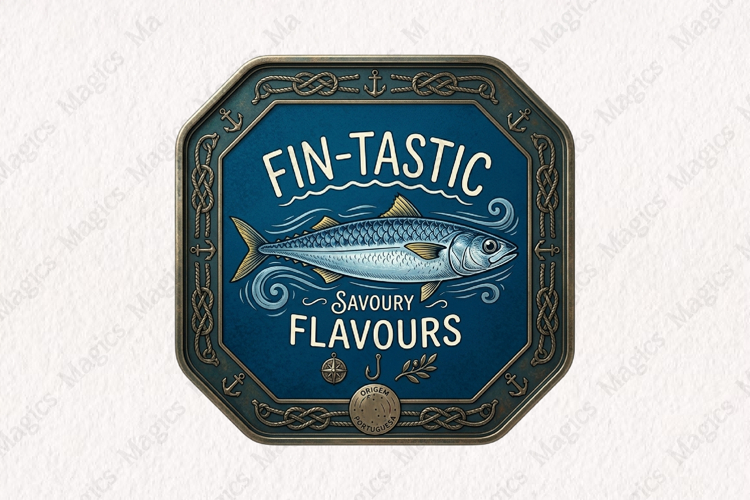 Fisherman Aesthetic Sardines Sublimation Design